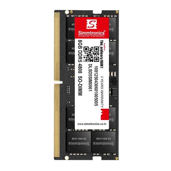 Simmtronics 8GB DDR5 4800MHz Laptop Ram