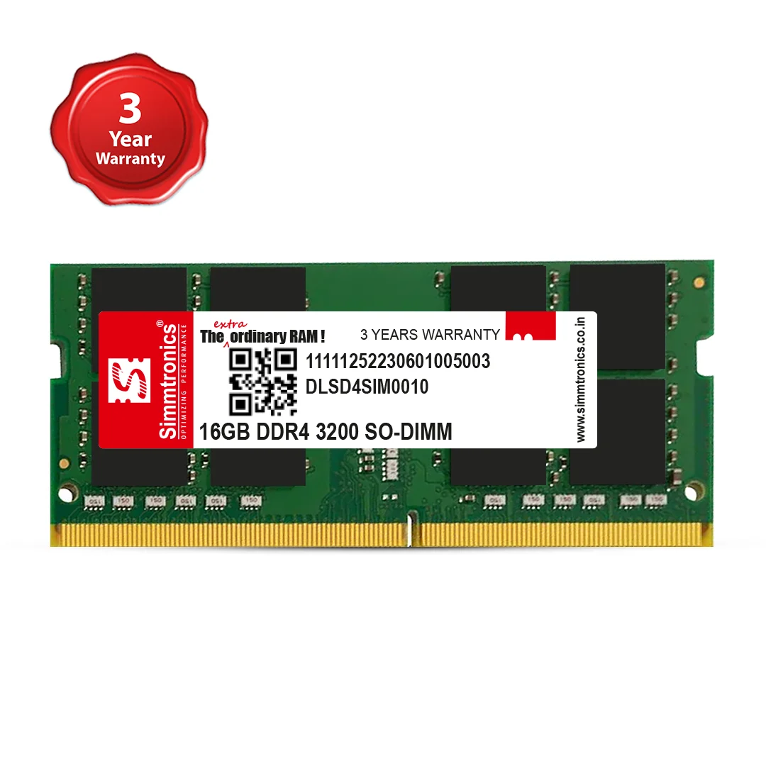 Simmtronics 16GB DDR4 LAPTOP RAM 3200MHz
